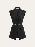 Belted Cap Sleeve Vest